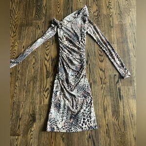 Cheeta print midi dress